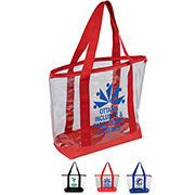 "BONDI" Jumbo Clear Zippered Boat Tote Bag